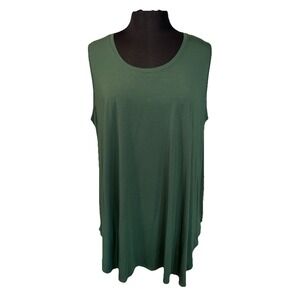 Blue Sky‎ Clothing Co. Jazz Swing Tank Top Women's Plus Size 1X Forest Green